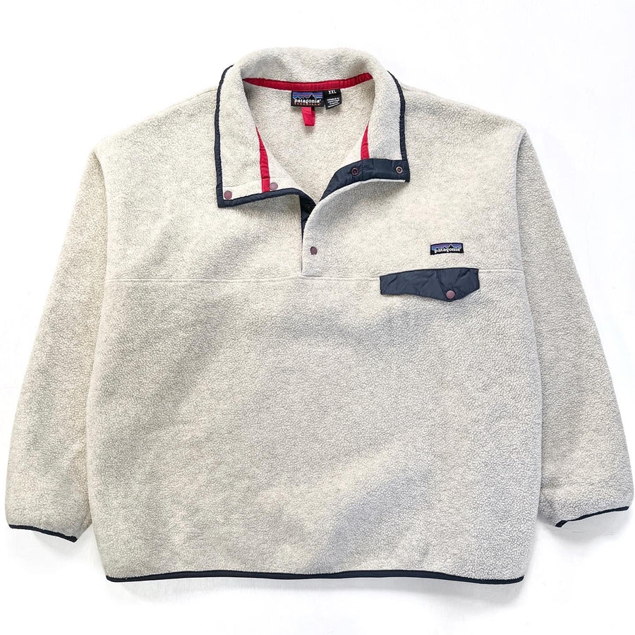 2000 Patagonia Synchilla Snap-T, Oatmeal Heather & Carbon (XXL)