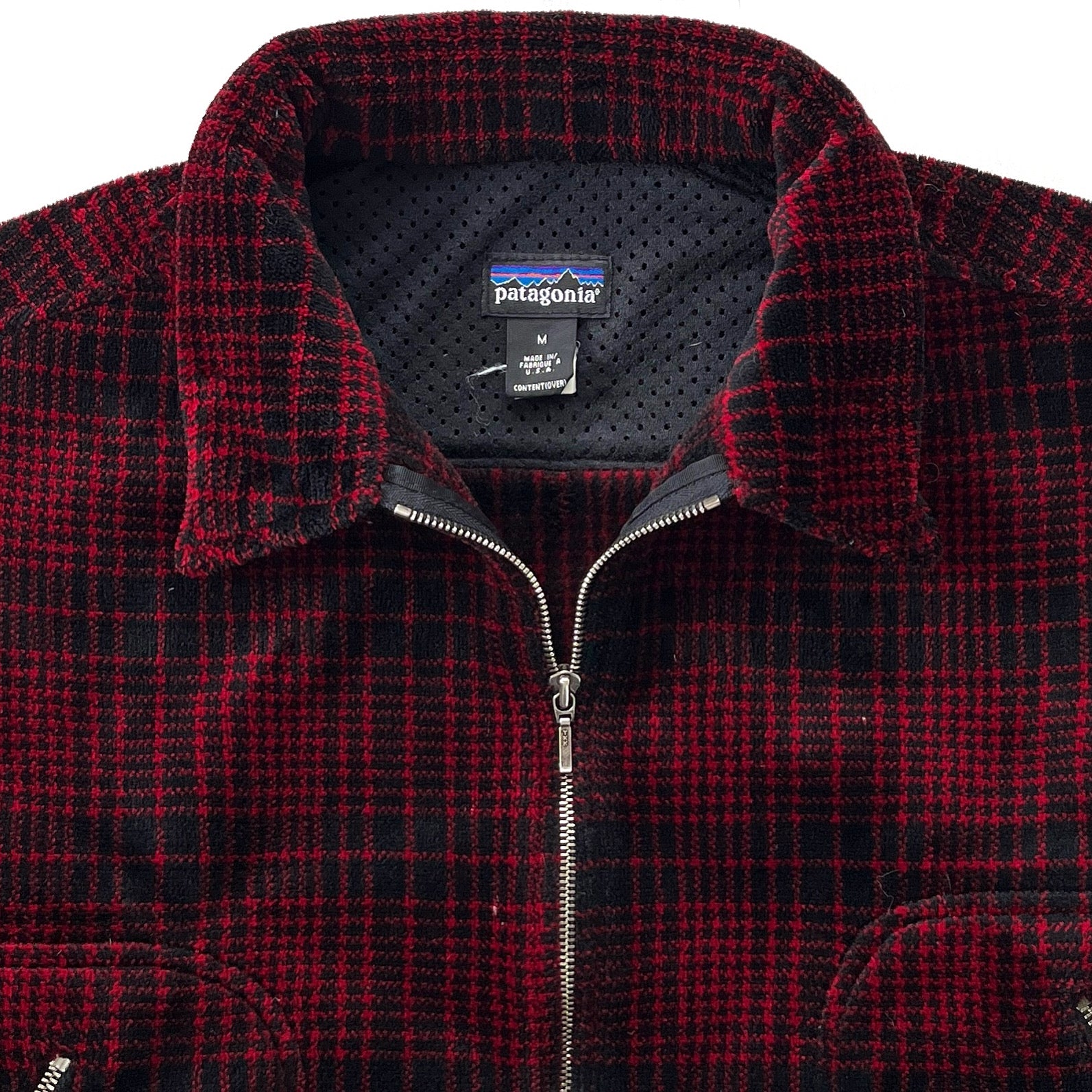 1997 Patagonia Ultra-Plush Fleece Overshirt, Adirondack: Carmine (M)