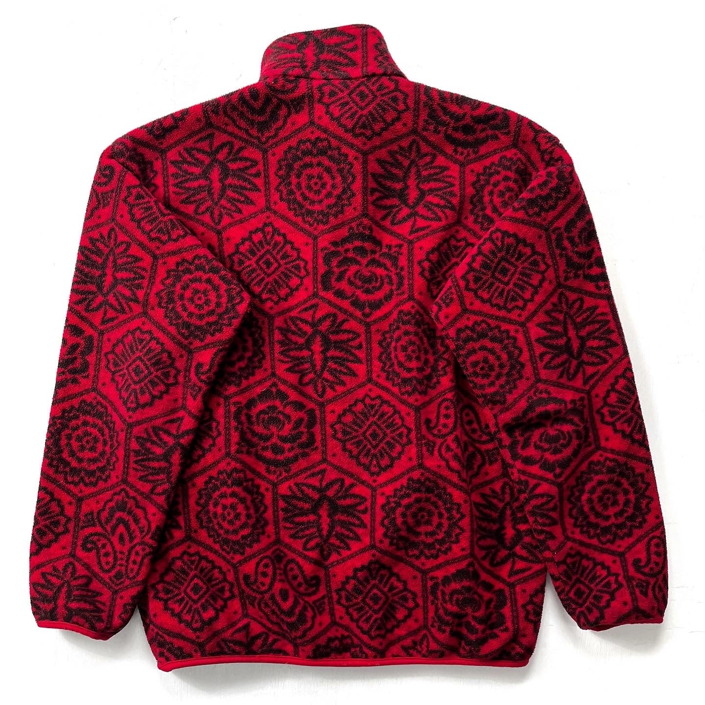 1995 Patagonia Printed Synchilla Snap-T, Nepali Hexagon: Chili (M)