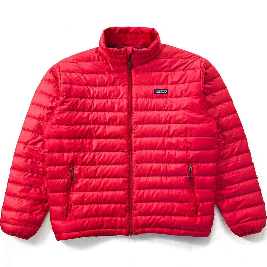 2012 Patagonia Mens Full-Zip Lightweight Down Sweater, Classic Red (L)