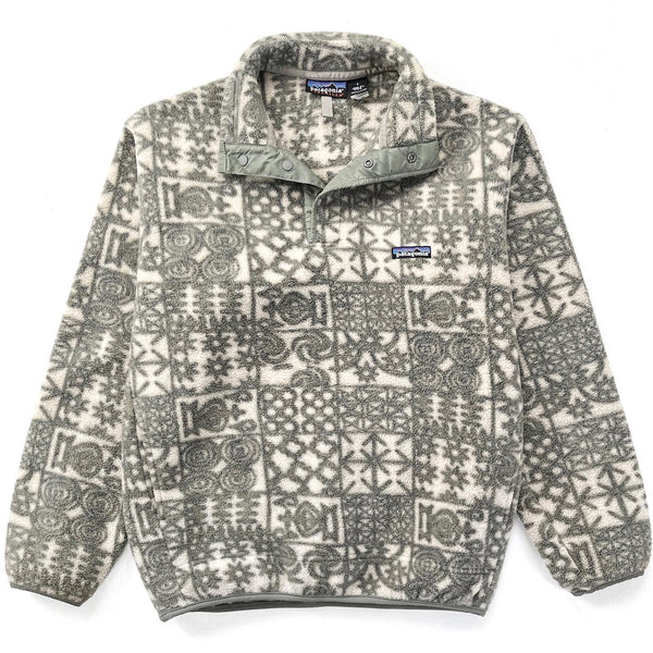 1997 Patagonia Printed Synchilla Snap-T, Ghana Gourds: Alabaster (S)
