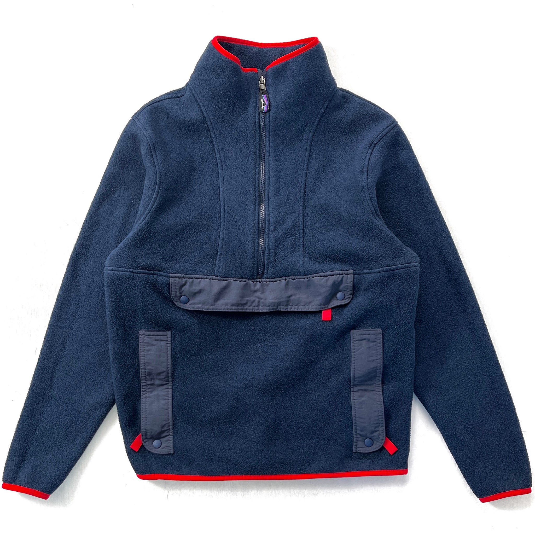 2000'S Patagonia SYNCHILLA Half-Zip Fleece Pullover (25735SP01), Men's Size Small polyester navy blue type Vintage Second Hand