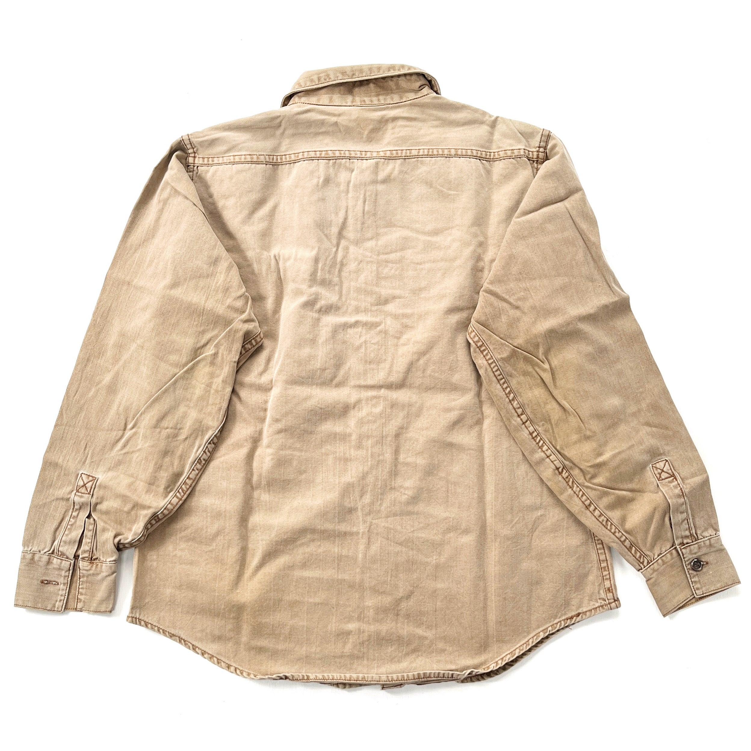 1970s Patagonia First Generation Cotton Canvas Shirt, Faded Brown (L)