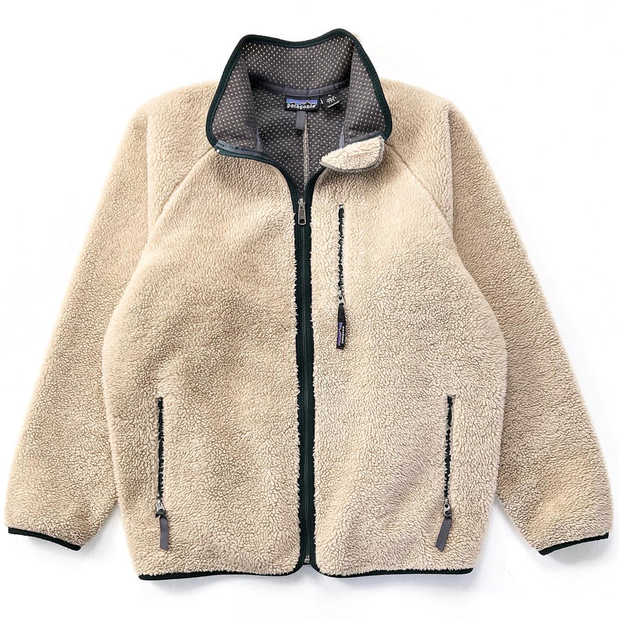 1997 Patagonia Made In The U.S.A. Retro Pile Cardigan, Natural (L/XL)