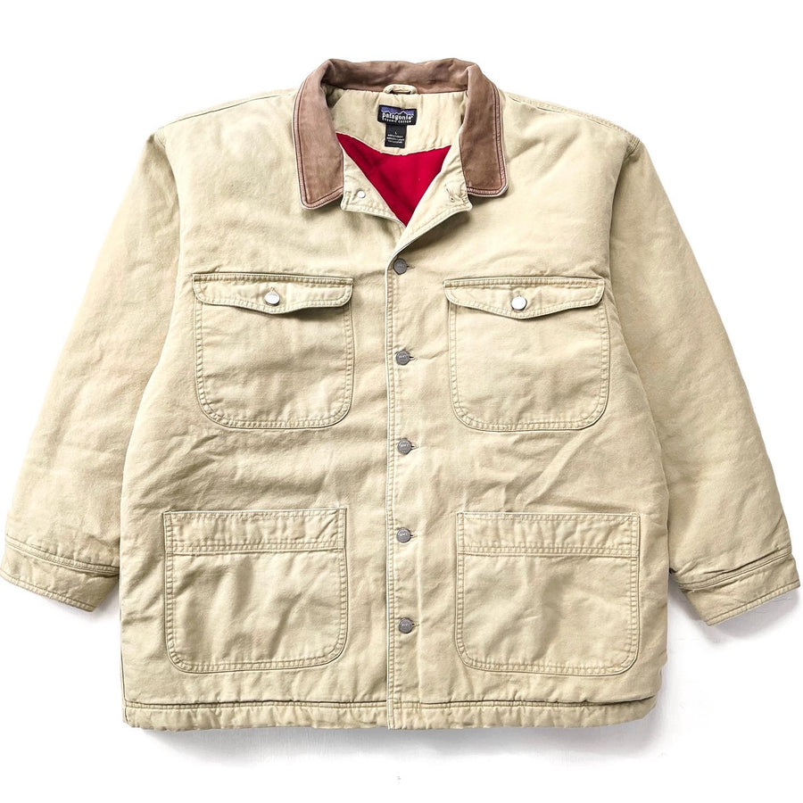 1991 Patagonia Fleece-Lined Organic Cotton Canvas Chore Coat (XL)