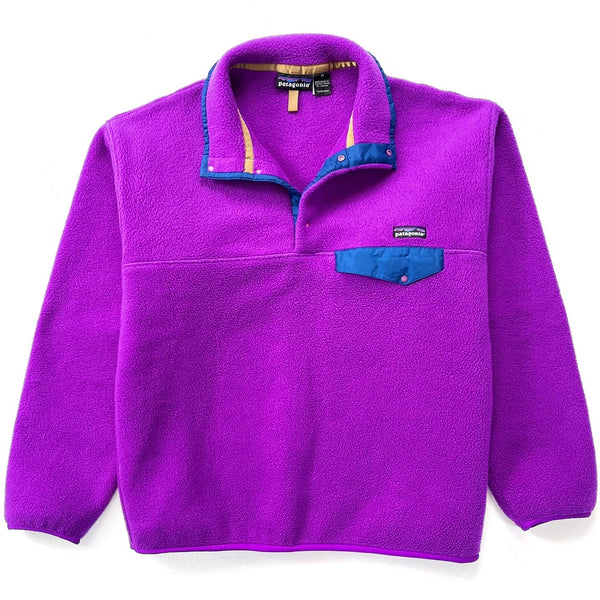 1992 Patagonia Synchilla Snap-T, Bright Purple & Cobalt (M)