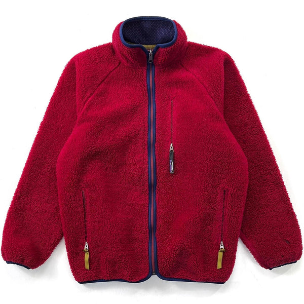 1997 Patagonia Made In The U.S.A. Retro Pile Cardigan, Cranberry (L)