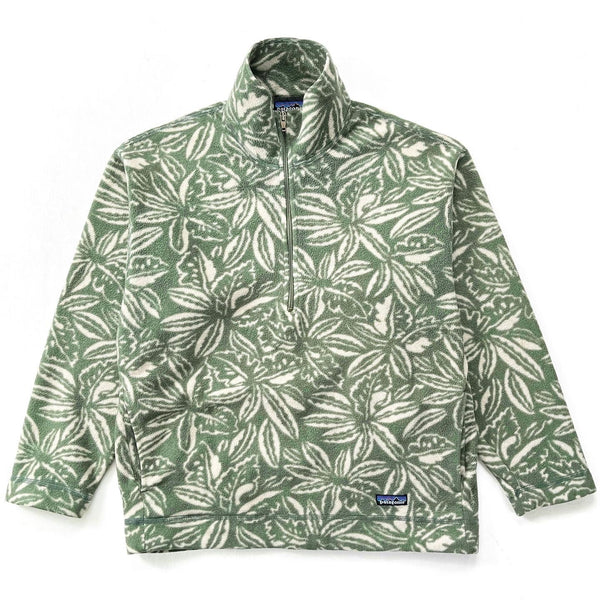 1995 Patagonia Printed Synchilla Sweater, Tropical: Green (S)