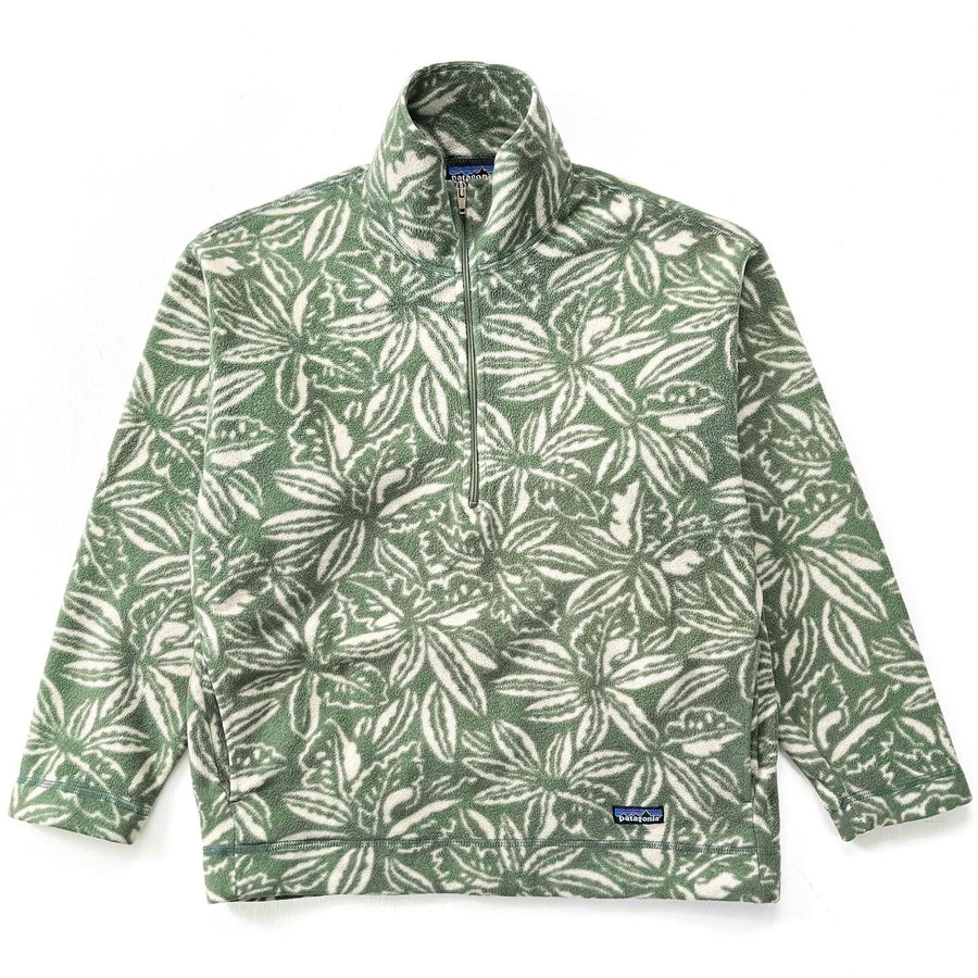 1995 Patagonia Printed Synchilla Sweater, Tropical: Green (S)