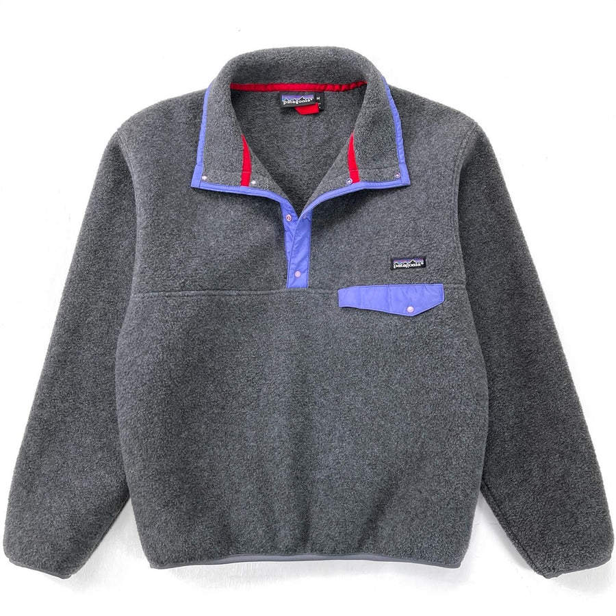 1989 Patagonia Made In The U.S.A. Synchilla Snap-T, Charcoal (M)