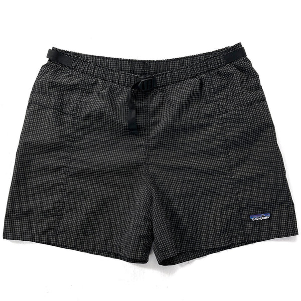 1997 Patagonia 4” Ripstop Nylon River Shorts, Gridstop: Black (L)