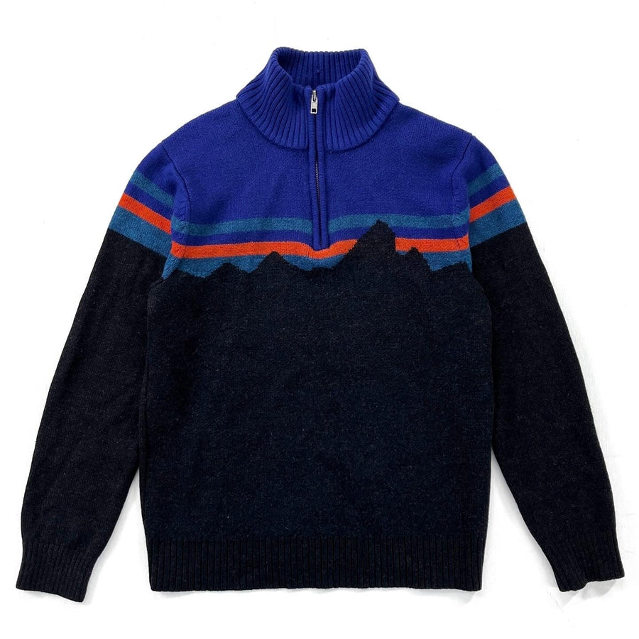 2016 Patagonia Half-Zip Merino Wool Sweater, Fitz Roy Print (XS)