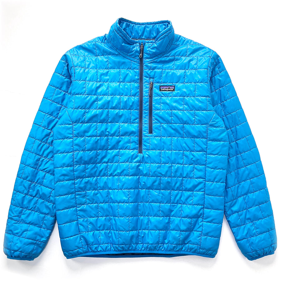 2014 Patagonia Mens Nano Puff Insulated Half-Zip Pullover, Bright Blue (L)