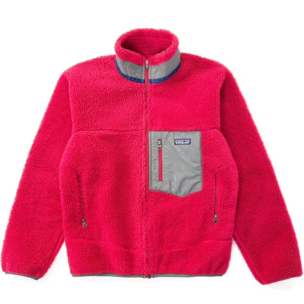 2011 Patagonia Classic Retro Fleece Jacket, Pomegranate / Light Grey (S)