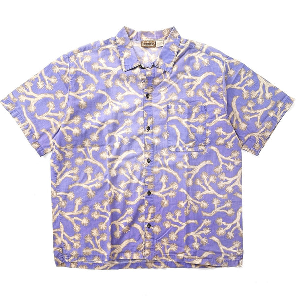 1992 Patagonia Mens A/C Cotton Print Shirt, Joshua Tree: Purple (L/XL)