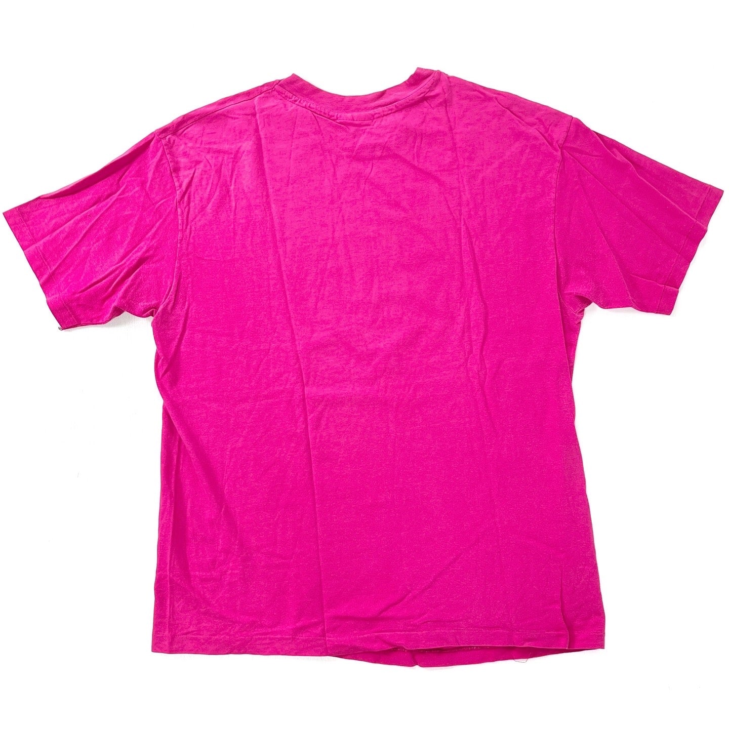 1980s Patagonia Cotton Hanes Beefy-T Paintbrush Logo T-Shirt, Pink (M)