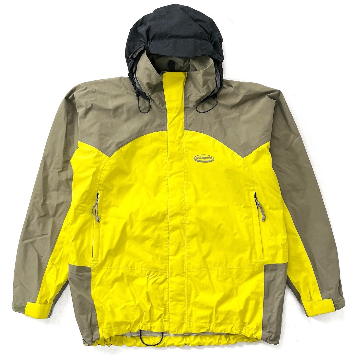 2001 Patagonia Mens Gore-Tex Primo Jacket, Green Spark & Khaki (XL/XXL)