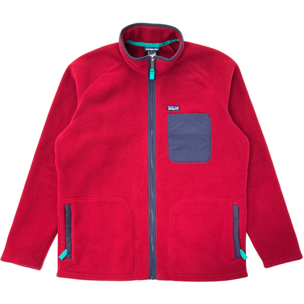 2013 Patagonia Karstens Full-Zip Fleece Jacket, Wax Red & Navy (XL)
