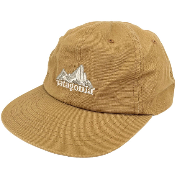 1997 Patagonia Made In The U.S.A. Fitz Roy Embroidered Canvas Cap, Golden Tan (L)