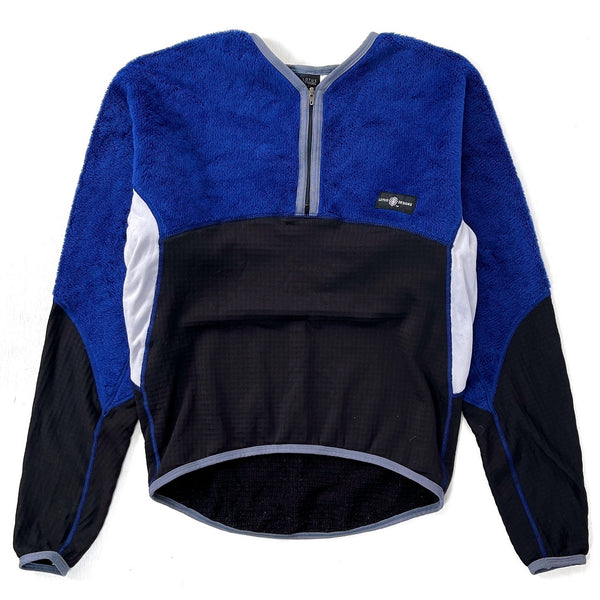 2003 Patagonia Lotus Designs Aquafur Fleece Paddling Pullover, Blue & Black (S)