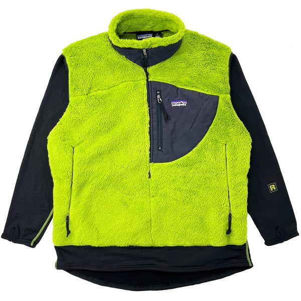 2002 Patagonia Made In The U.S.A. R2 Alpinefur Fleece Pullover, Neon Green (XL)