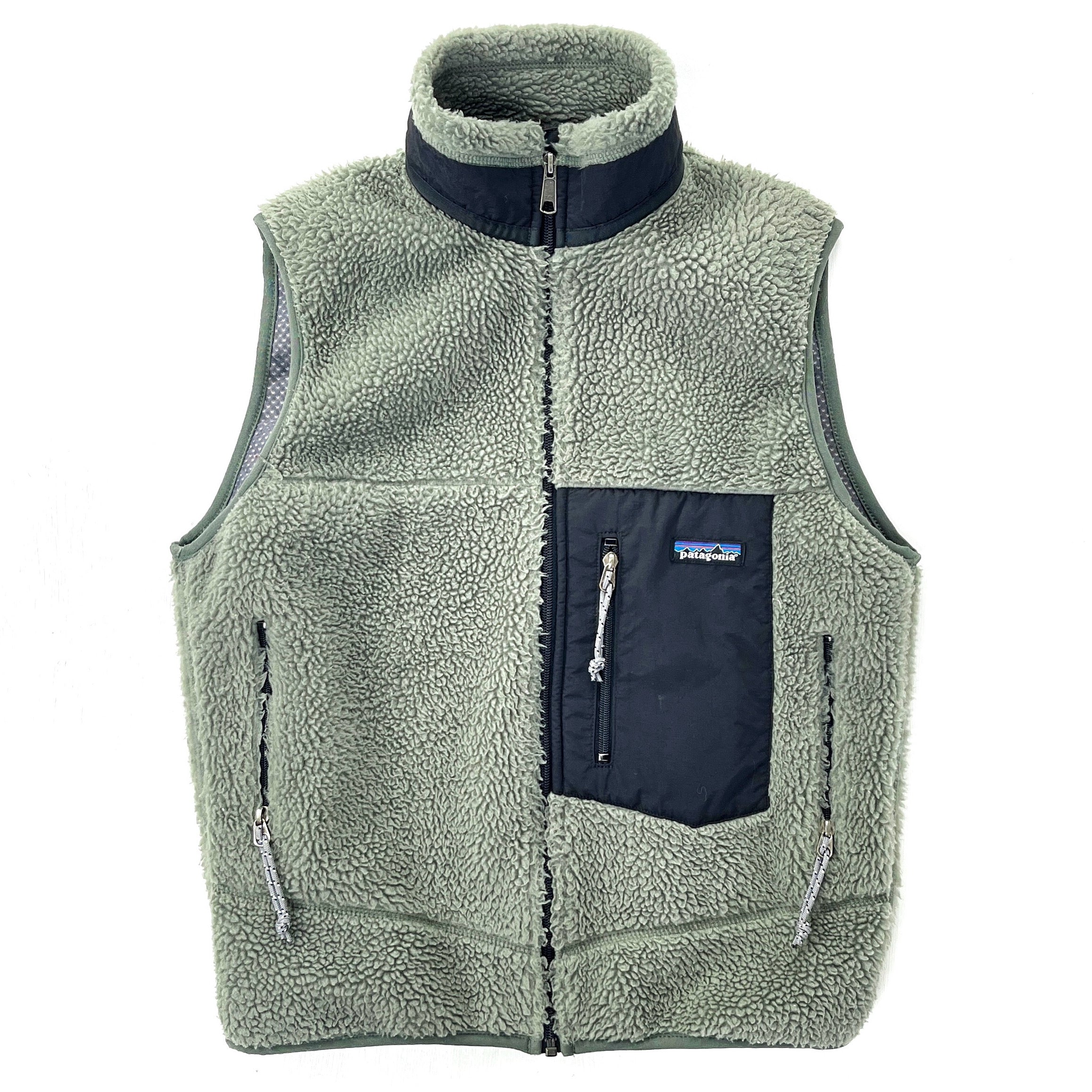 2000 Patagonia Made In The U.S.A. Classic Retro-X Fleece Vest, Eucalyptus (S)