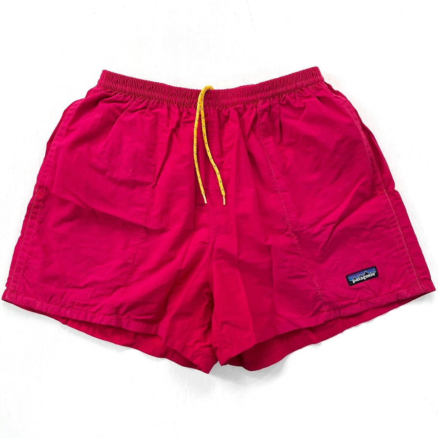 2000 Patagonia Mens 4” Nylon Baggies Shorts, Phoenix Red (M)
