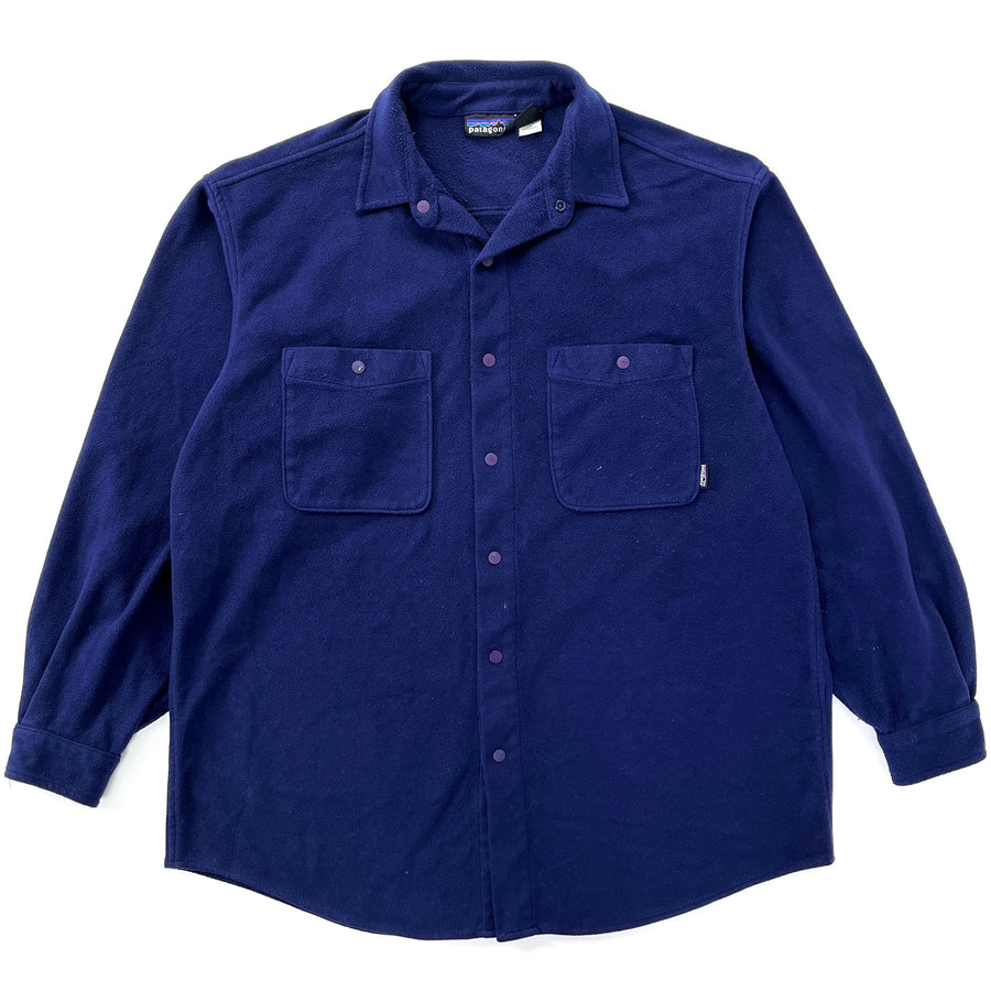 1995 Patagonia Made In The U.S.A. Synchilla Fleece Shirt, Classic Navy (L/XL)