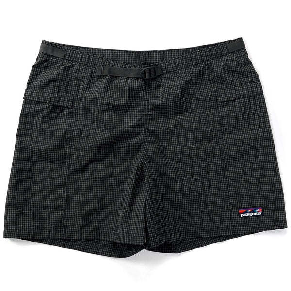 1995 Patagonia 4” Wave Logo Ripstop Nylon River Shorts, Gridstop: Black (L)