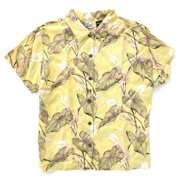 2003 Patagonia Womens Limited Edition Pataloha Shirt, Tropical Print: Yellow (16)