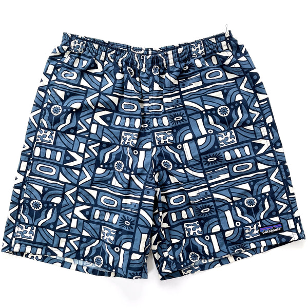 2024 Patagonia Mens 6” Nylon Baggies Shorts, New Visions: New Navy (S)