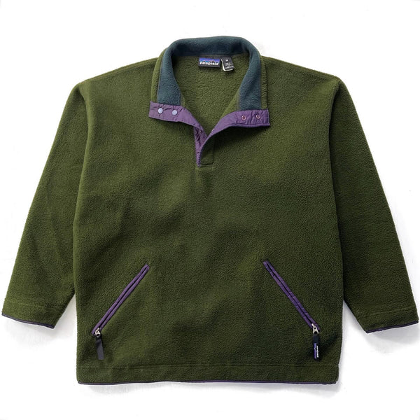 1994 Patagonia Synchilla Big-T Fleece Pullover, Dark Olive (L/XL)