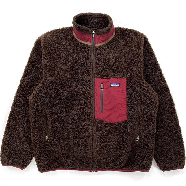 2011 Patagonia Retro-X Fleece Jacket, Black Oak & Pomegranate (L)