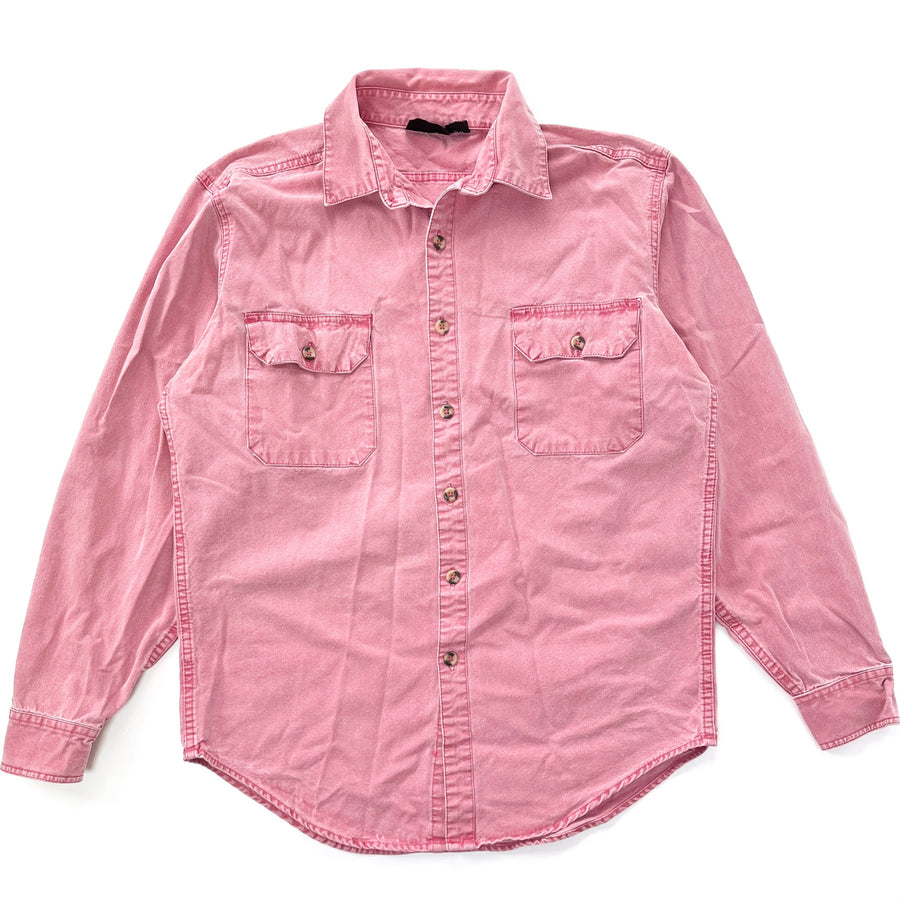1990 Patagonia Original Garment Dyed Cotton Canvas Shirt, Weathered Red (M)