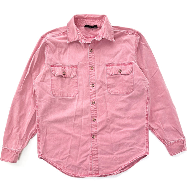 1990 Patagonia Original Garment Dyed Cotton Canvas Shirt, Weathered Red (M)