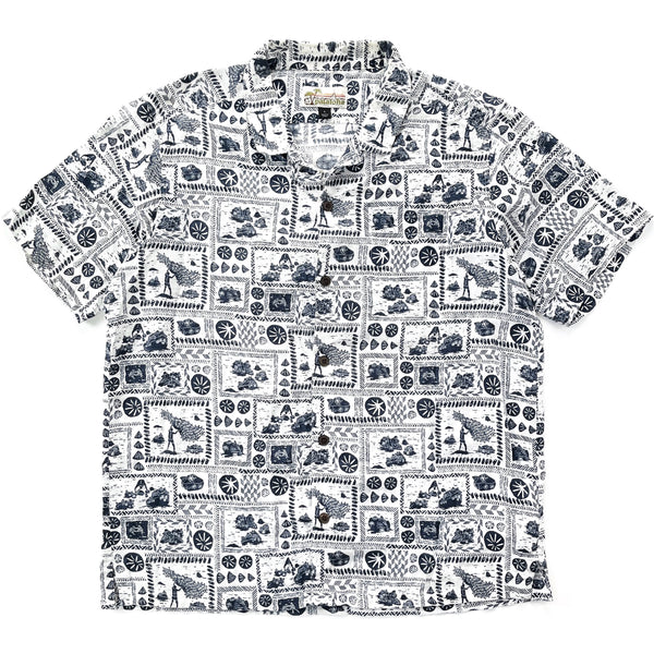 2018 Patagonia Limited Edition Pataloha Print Shirt, Opihi Man: Navy (L)