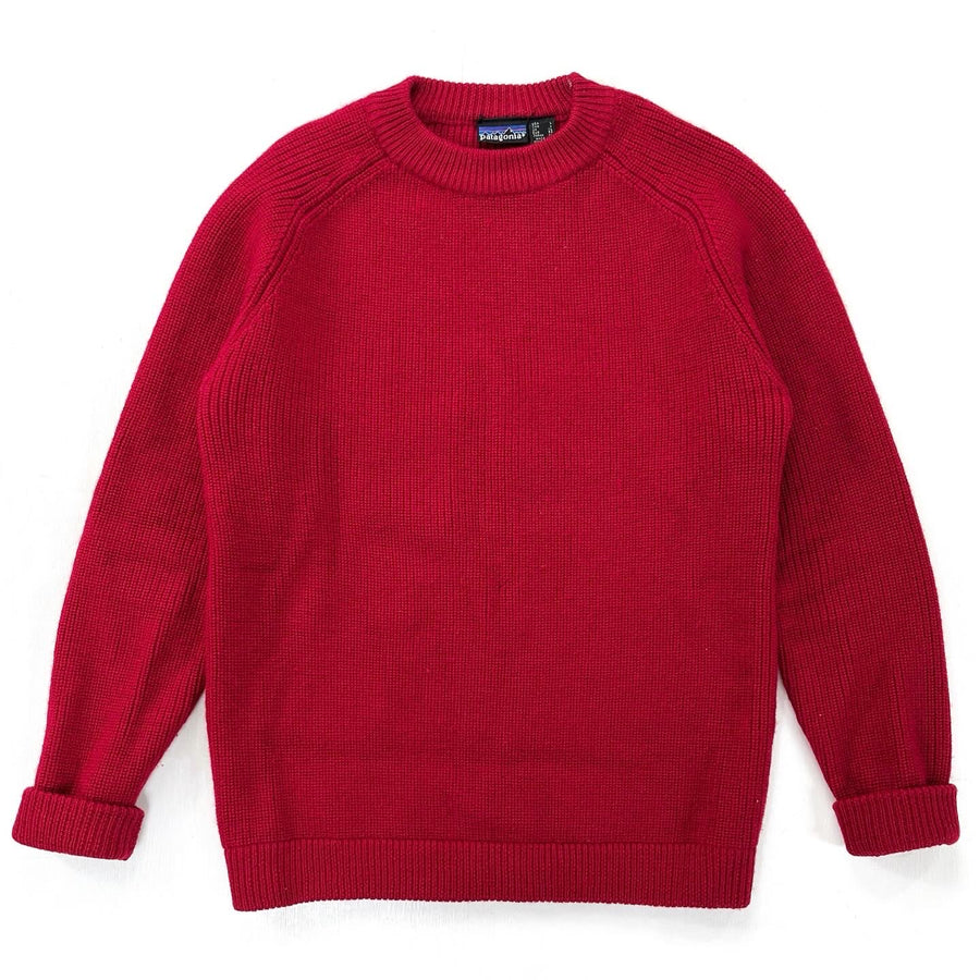 1982 Patagonia Chamonix Heavy Wool Guide Sweater, Red (M)
