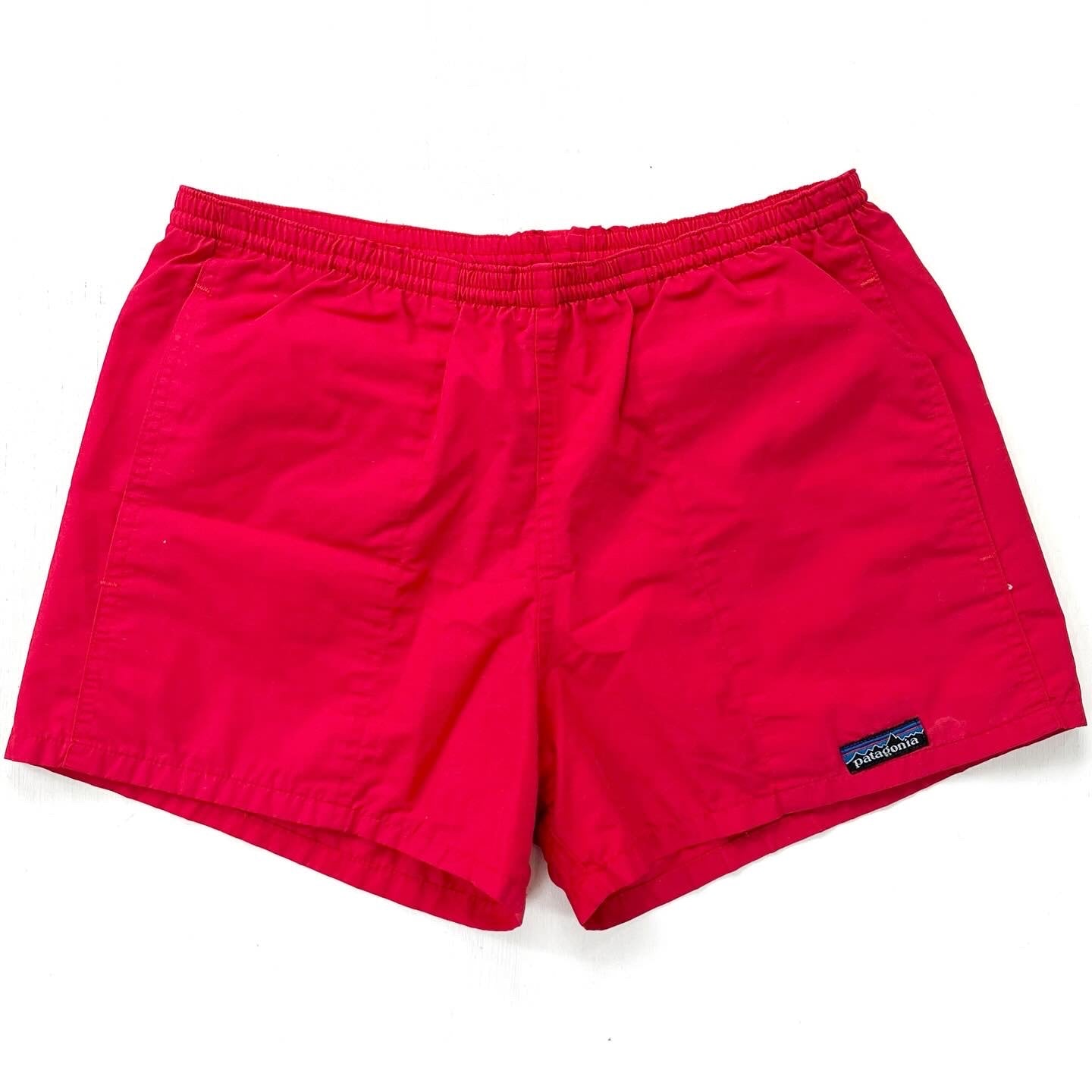 1985 Patagonia First Generation Nylon Baggies Shorts, Red (S/30”)