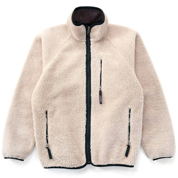 1996 Patagonia Made In The U.S.A. Retro Pile Cardigan, Natural (M)