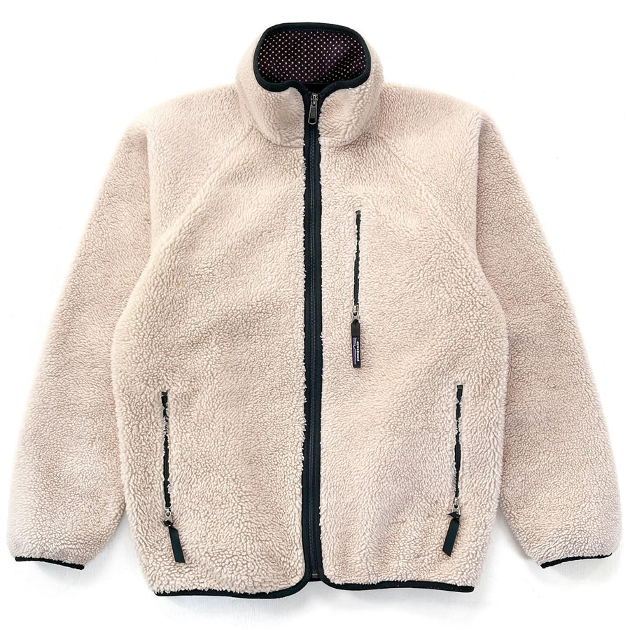1996 Patagonia Made In The U.S.A. Retro Pile Cardigan, Natural (M)