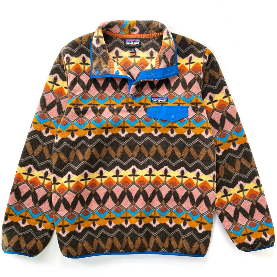 2021 Patagonia Womens Printed Synchilla Snap-T, Companion Big: Anthos Pink (M)