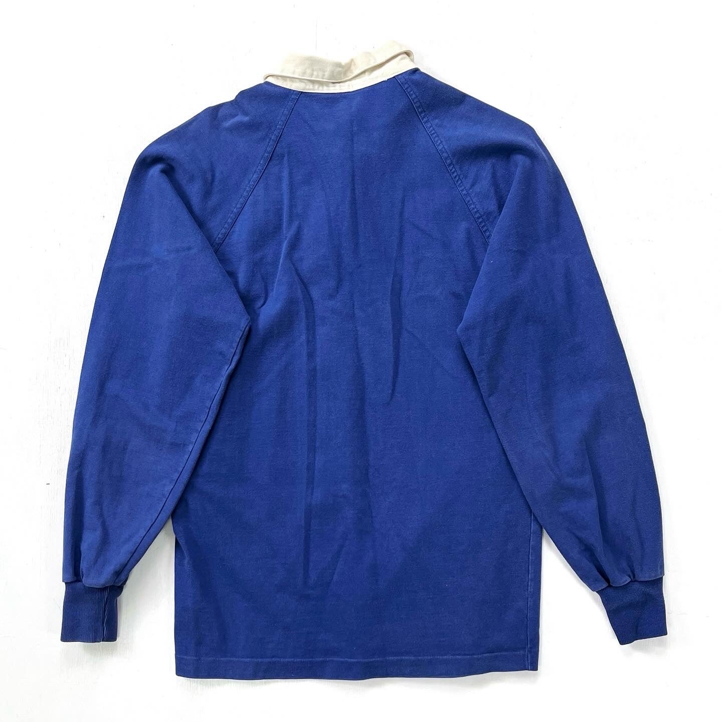 1983 Patagonia Heavyweight Cotton Rugby Shirt, Navy Blue (XS)