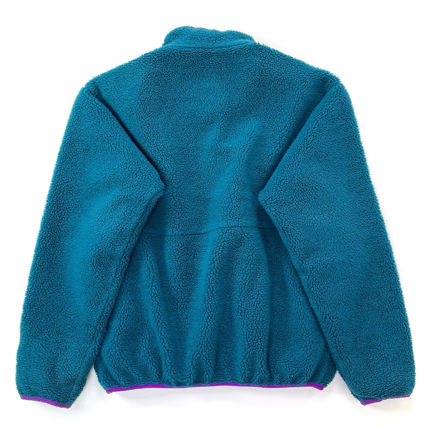1993 Patagonia Reversible Deep Pile Glissade Cardigan, Bluegrass & Purple (L)