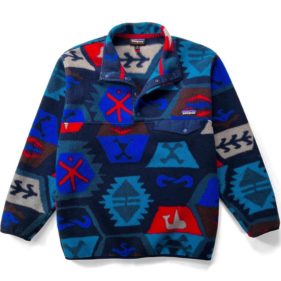 2015 Patagonia Printed Synchilla Snap-T, Cave: Underwater (M)