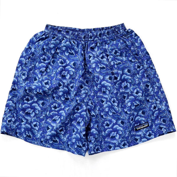 1999 Patagonia 5” Printed Nylon Baggies Shorts, Blue (XS)