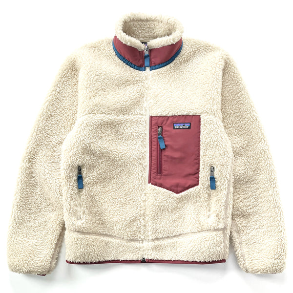 2022 Patagonia Classic Retro-X Fleece Jacket, Natural / Sequoia Red (XS)