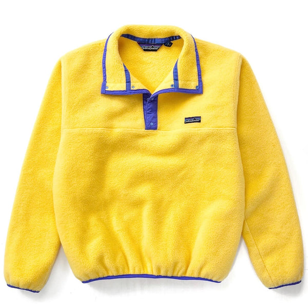 1988 Patagonia Synchilla Snap T-Neck, Yellow & Purple (M)