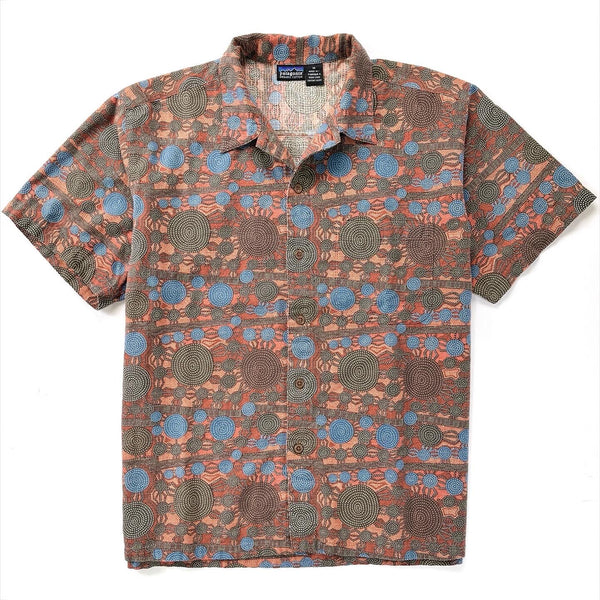 1996 Patagonia Mens A/C Cotton Print Shirt, Dot Art Print (M/L)