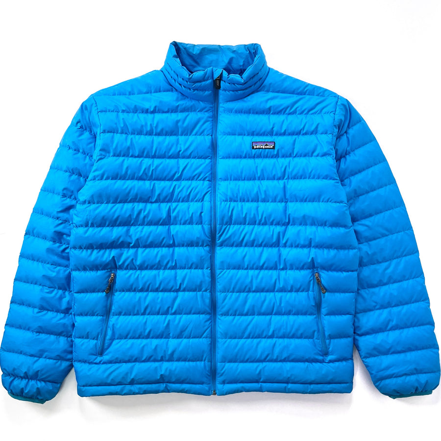 2011 Patagonia Mens Lightweight Recycled Polyester Down Jacket, Blue (L)