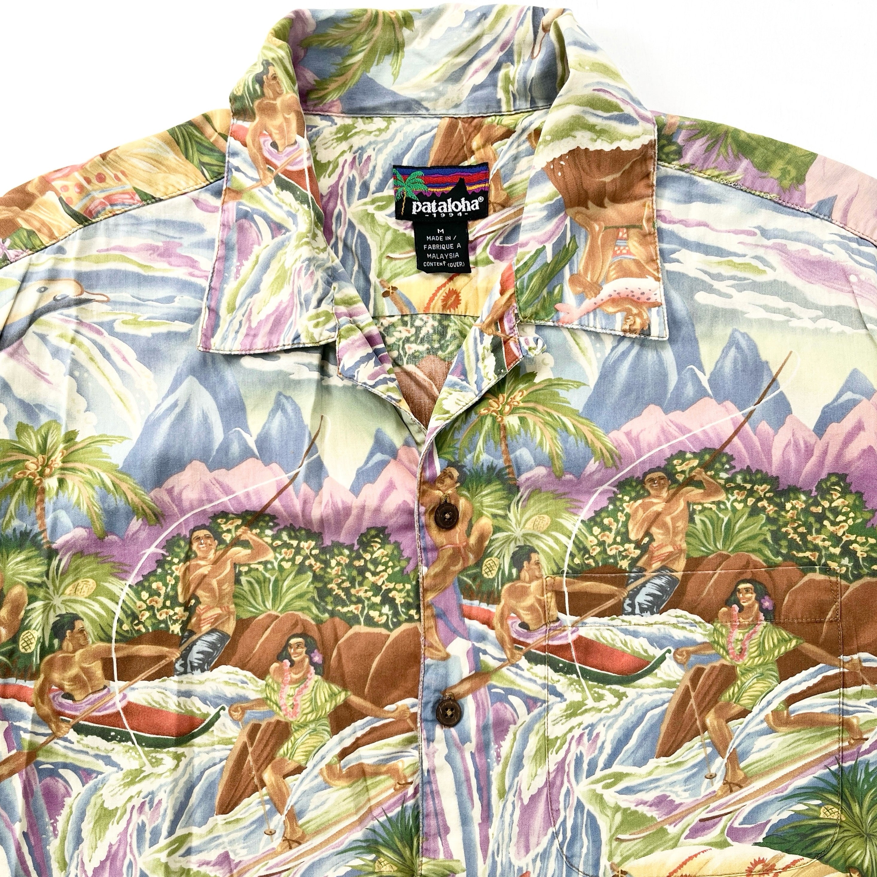 1994 Patagonia Limited Edition Pataloha Print Shirt, Paradise: Multi Hue (M)